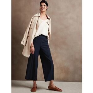 Banana Republic Easy Crop Pants Size 20 Tall Wide Leg Black Office Relaxed